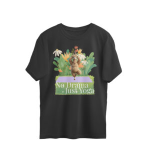 No Drama Just Yoga, Llama | Unisex Oversized T-Shirt | Pranavee